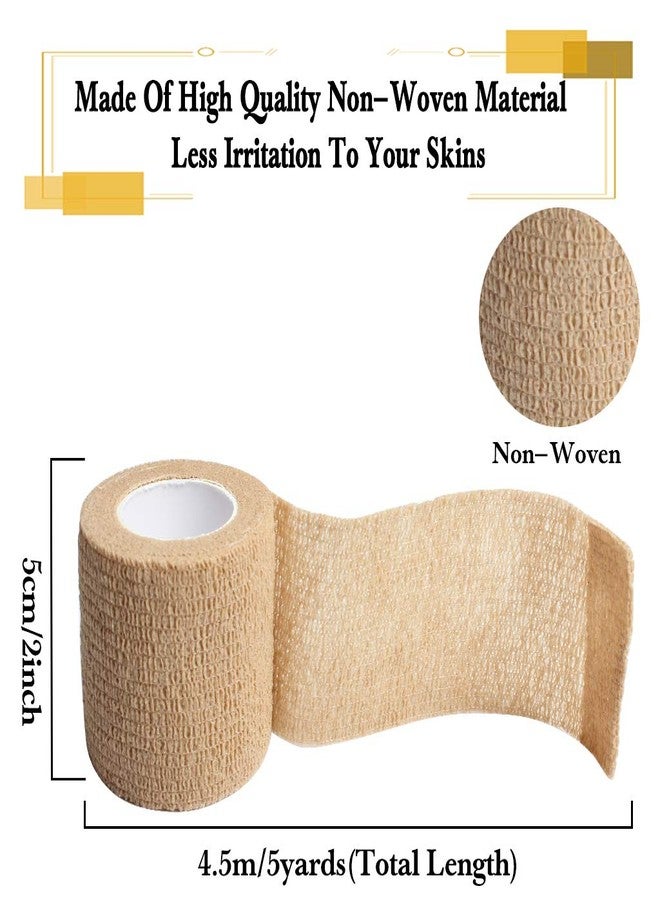 EWINEVER Self Adhesive Tape,Cohesive Wrap Bandages,Camouflage Wrap Tape for Hunting,Strong Elastic Stretch Sports Tape for Wrist Sprains & Swelling,12 Pack-2" x5 Yards(12 Color) - Image 2